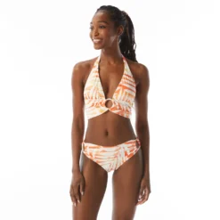 Carmen Marc Valvo Halter Bikini Top - Sun Set Palm