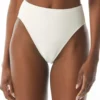 Carmen Marc Valvo High Waist Bikini Bottom - Wave Texture