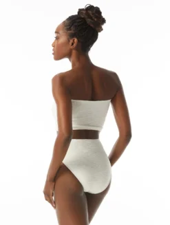 Carmen Marc Valvo Bandeau Crop Bikini Top - Wave Texture -Sexy Swimwear Store C3S487 110 alt01 R scaled