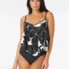 Carmen Marc Valvo Flyaway Scarf Tankini Top - Wild Plumeria