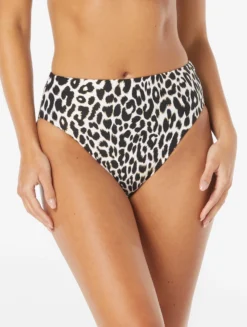 Carmen Marc Valvo Reversible Bikini Bottom - Foil Jungle Cheetah