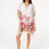 Carmen Marc Valvo V-Neck Caftan Cover Up - Brava Lily