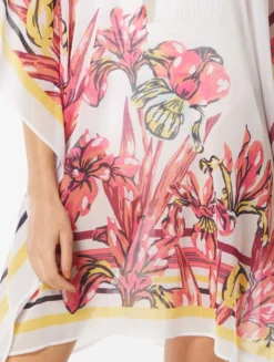 Carmen Marc Valvo V-Neck Caftan Cover Up - Brava Lily -Sexy Swimwear Store C4J823 618 alt02 scaled