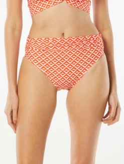 Carmen Marc Valvo Classic Shirred Waist Bikini Bottom - Island Diamond