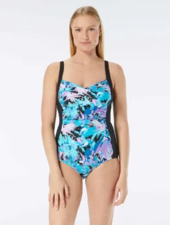 Gabar Chlorine Resistant Twist Bra One Piece Swimsuit - Sea Urchin