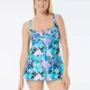 Gabar Chlorine Resistant Twist Bra Swim Dress - Sea Urchin