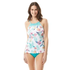 Beach House Blair High Neck Tankini Top - Floral Fantasy -Sexy Swimwear Store H04731 119 alt02