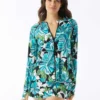 Beach House Swim Mary Relaxed Fit Zip Front Rash Guard - Deco Garden