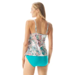 Beach House Swim Jane Ruffle Tankini Top - Moroccan Bloom -Sexy Swimwear Store H15025 100 alt03