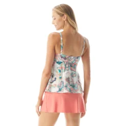 Beach House Swim Willow Twist Underwire Tankini Top - Moroccan Bloom -Sexy Swimwear Store H15970 100 alt03