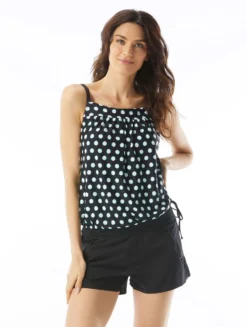 Beach House Swim Audrey Blouson Tankini Top - Retro Dot -Sexy Swimwear Store H16529 001 alt02 R scaled