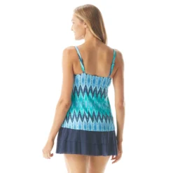 Beach House Swim Blair High Neck Tankini Top - Desert Stripe -Sexy Swimwear Store H16731 511 alt03