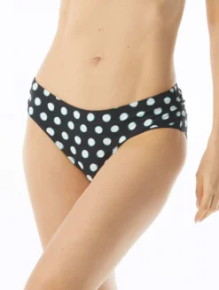 Beach House Swim Maddy Shirred Side Bikini Bottom - Retro Dot