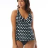 Beach House Swim Willow Twist Front Underwire Tankini Top - Retro Dot