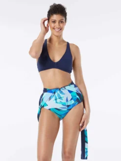 Beach House Sport Sculpt Long Sleeve Zip Front One Piece Swimsuit - Geo Palm -Sexy Swimwear Store H18954 511 alt03 scaled