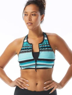 Beach House Sport Synergy Zip Front Racer Back Bikini Top - Shorelines -Sexy Swimwear Store H20706 970 alt02 R scaled
