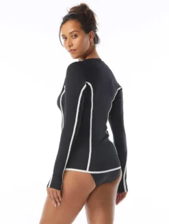Beach House Sport Ava Zip Front Rash Guard - Piping -Sexy Swimwear Store H22719 001 alt02 R scaled
