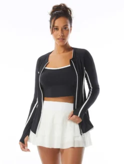 Beach House Sport Ava Zip Front Rash Guard - Piping -Sexy Swimwear Store H22719 001 alt03 R scaled