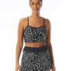 Beach House Sport Plateau Racerback Crop Top - Desert Giraffe