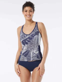 Beach House Sport Ambition Fitted Cross Back Tankini Top - Paradise Palm -Sexy Swimwear Store H38982 511 alt02 scaled