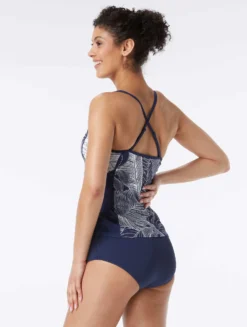 Beach House Sport Ambition Fitted Cross Back Tankini Top - Paradise Palm -Sexy Swimwear Store H38982 511 alt04 scaled