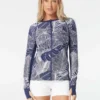 Beach House Sport Ava Zip Front Rash Guard - Paradise Palm
