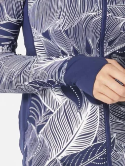 Beach House Sport Ava Zip Front Rash Guard - Paradise Palm -Sexy Swimwear Store H38997 511 alt02 scaled