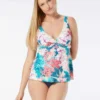 Beach House Swim Willow Twist Front Underwire Tankini Top - Island Floral