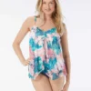 Beach House Swim Kerry Mesh Layer Underwire Tankini Top - Island Floral