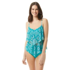 Beach House Swim Portia Mesh Layer Tankini Top - Mystic Medallion