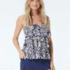 Beach House Swim Jane Ruffle Tiered Tankini Top - Wild Tiger