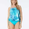 Beach House Swim Audrey Blouson Tankini Top - Shadow Fern