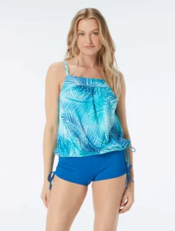 Beach House Swim Audrey Blouson Tankini Top - Shadow Fern -Sexy Swimwear Store H49529 435 alt02 scaled