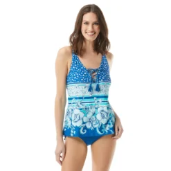 Beach House Courtney Lace Up Tankini Top - Under The Border Walk