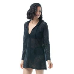 Beach House Indra Lace Hooded Zip-Up Cover Up Jacket - Crochet Soleil