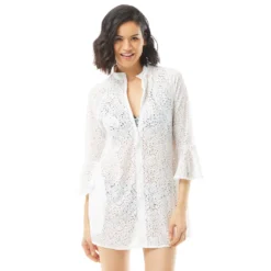 Beach House Vanessa Zip Front Crochet Cover Up - Crochet Soleil