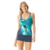 Beach House Sport Ambition Slim Fit Cross Back Tankini Top - Girl's Best Frond