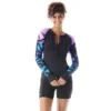 Beach House Sport Ava Zip Front Rash Guard - Paradise At Twilight