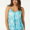 Beach House Swim Kerry Mesh Layer Underwire Tankini Top - Coastal Botanical