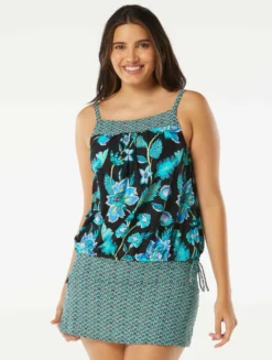 Beach House Swim Audrey Blouson Tankini Top - Vineyard Floral