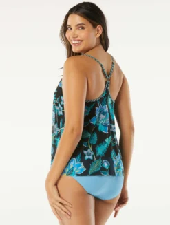 Beach House Swim Kerry Mesh Layer Underwire Tankini Top - Vineyard Floral -Sexy Swimwear Store H95893 001 alt03 scaled