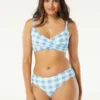Beach House Swim Christa Wrap Underwire Bikini Top - Summer Gingham