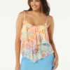 Beach House Swim Portia Mesh Layer Tankini Top - Newport Floral
