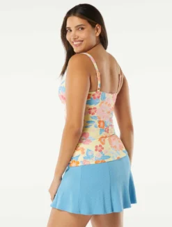 Beach House Swim Christa Wrap Underwire Tankini Top - Newport Floral -Sexy Swimwear Store H98786 970 alt05 scaled