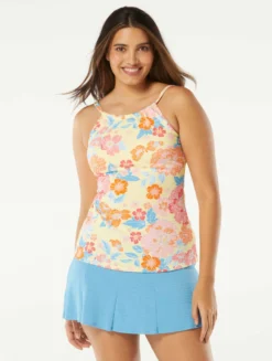 Beach House Swim Blair High Neck Tankini Top - Newport Floral