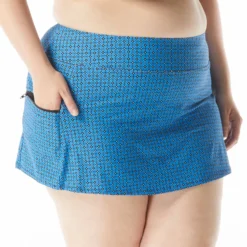 Beach House Plus Size Emma Pull On Swim Skort - Floral Fantasy -Sexy Swimwear Store HW04058 001 alt02