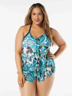Beach House Swim Plus Size Kerry Mesh Layer Tankini Top - Deco Garden 14 Beach House Swim Plus Size Kerry Mesh Layer Tankini Top - Deco Garden -Sexy Swimwear Store HW06355 001 R scaled