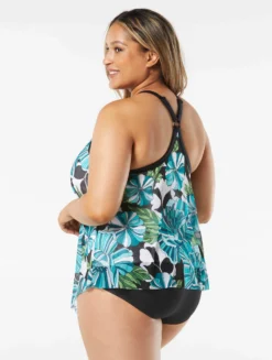 Beach House Swim Plus Size Kerry Mesh Layer Tankini Top - Deco Garden 15 Beach House Swim Plus Size Kerry Mesh Layer Tankini Top - Deco Garden -Sexy Swimwear Store HW06355 001 alt01 R scaled