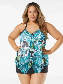 Beach House Swim Plus Size Kerry Mesh Layer Tankini Top - Deco Garden 16 Beach House Swim Plus Size Kerry Mesh Layer Tankini Top - Deco Garden -Sexy Swimwear Store HW06355 001 alt02 R scaled