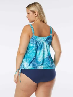Beach House Swim Plus Size Audrey Blouson Tankini Top - Shadow Fern -Sexy Swimwear Store HW49365 435 alt01 scaled